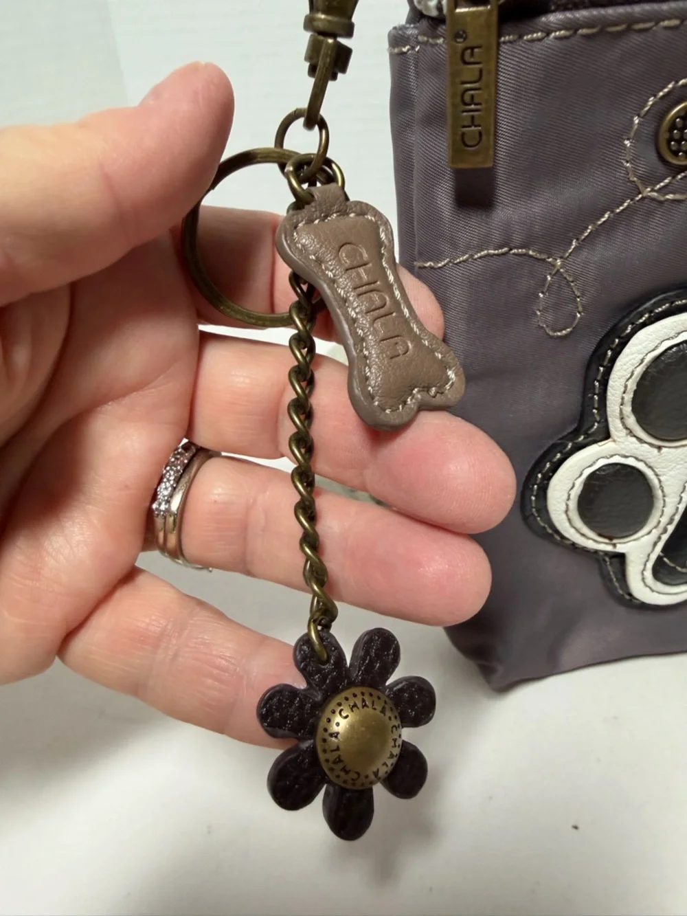 Chala Handbags Paw Print Venture Cellphone Crossbody Handbag